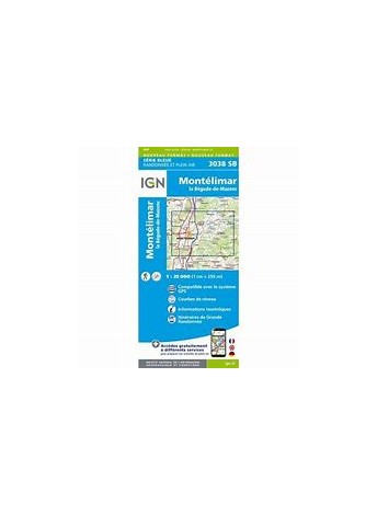 CARTE IGN BLEUE 3038 SB: MONTELIMAR / LA BEGUDE DE MAZENC