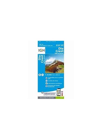 CARTE IGN BLEUE 3137 OT: DIE / CREST / PNR DU VERCORS