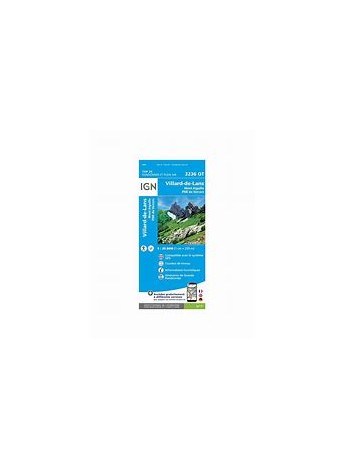 CARTE IGN BLEUE 3236 OT: VILLARD DE LANS / MONT AIGUILLE / PNR DU VERCORS