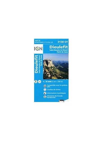 CARTE IGN BLEUE 3138 OT: DIEULEFIT / SAINT NAZAIRE LE DESERT / FORET DE SAOU