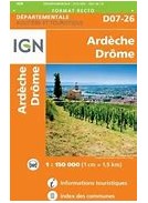 CARTE IGN ORANGE D.07-26: ARDECHE / DROME