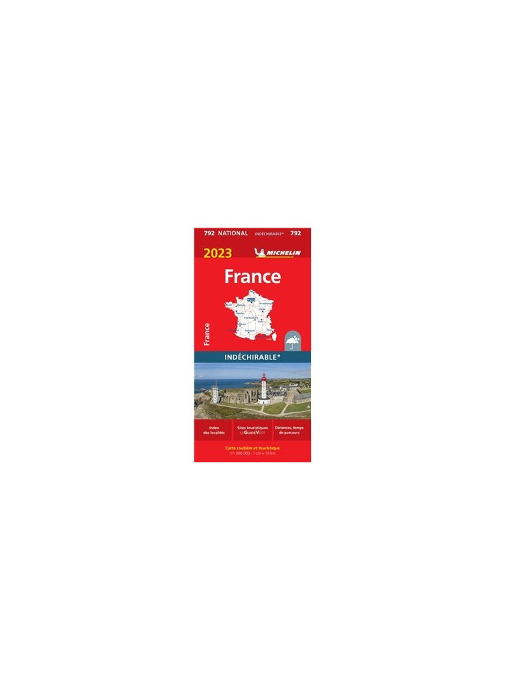 CARTE IGN ROUGE 721: FRANCE 2023 INDECHIRABLE