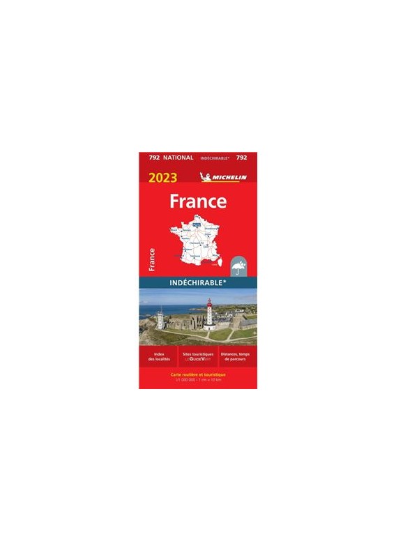 CARTE IGN ROUGE 721: FRANCE 2023 INDECHIRABLE