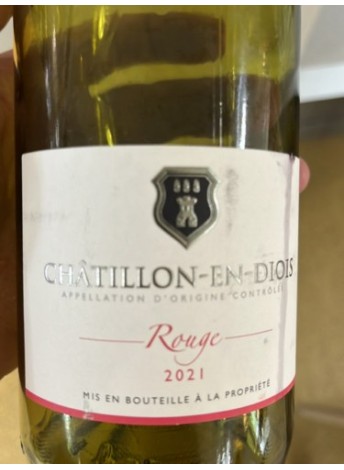 VIN ROUGE CHATILLON EN DIOIS CUVEE 2021