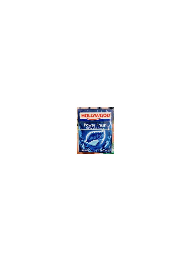 CHEWING GUM HOLLYWOOD EN PAQUETS DE 10 DRAGEES (14G)