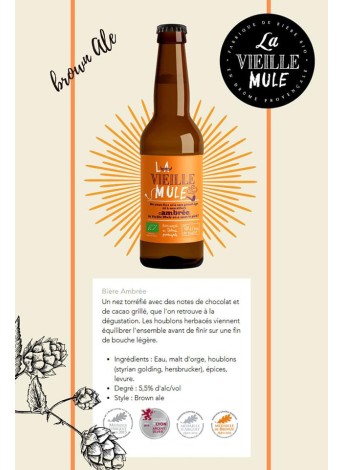 BIERE LA VIEILLE MULE: La Vieille Mule cAmbrée 33cl