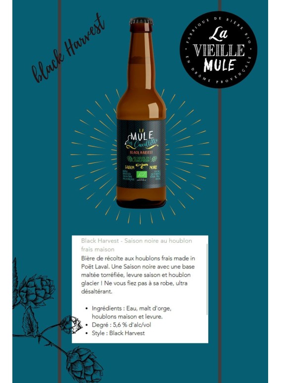 BIERE LA VIEILLE MULE: La Mule en Cueillette Black Harvest 33cl